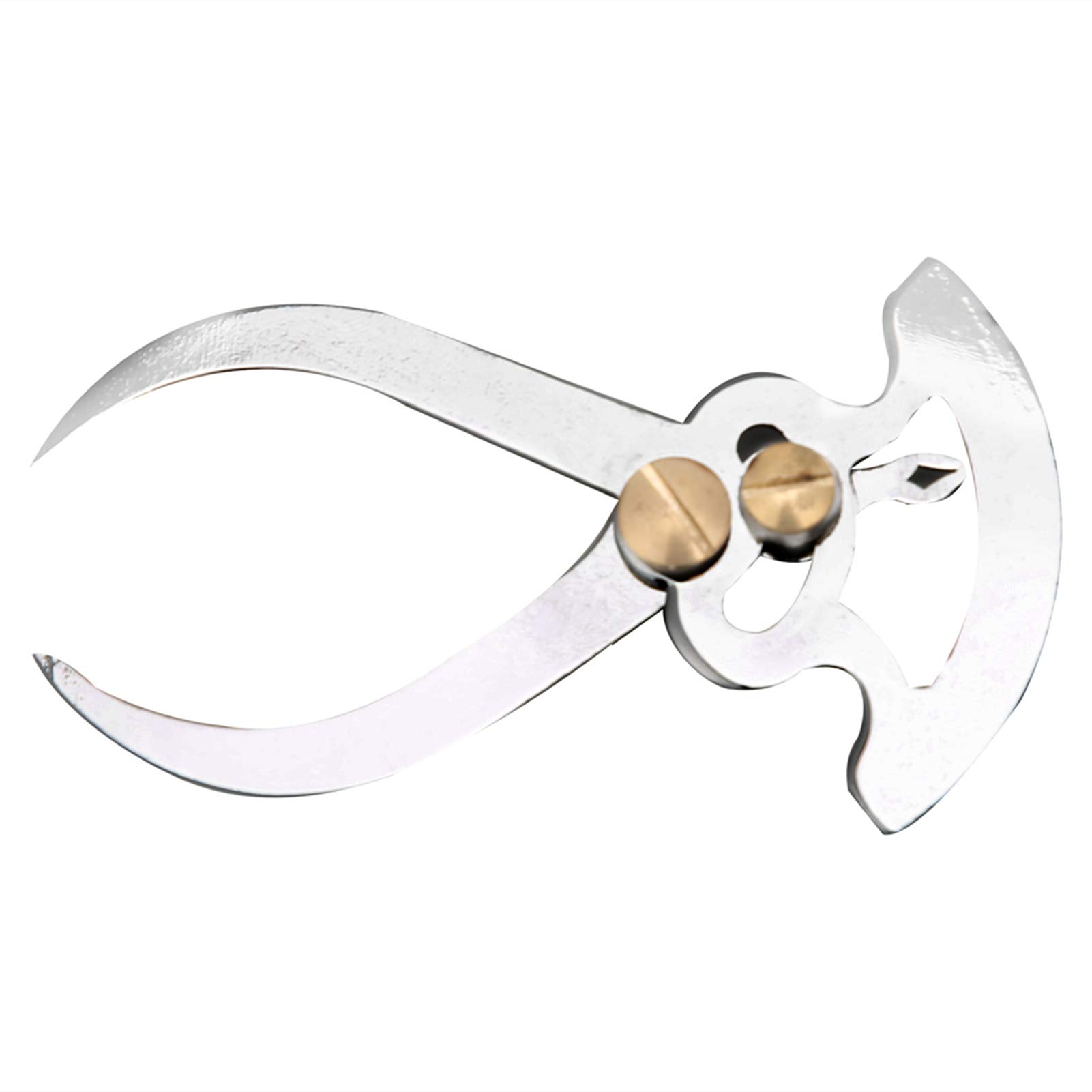 Fafeicy Stainless Steel Feeler Gauge, 9.2 X 5.4 Cm / 3.6 X 2.1 Inches Woodturning Double Ended Bowl Calipers, for Internal External Diameter Measurement Ruler