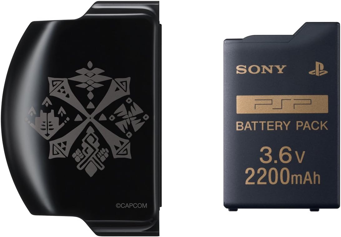 Amazon バッテリーパック 20mah Psp 3000シリーズ用 モンスターハンターポータブル オリジナルデザイン バッテリーカバー付き バッテリー 充電器