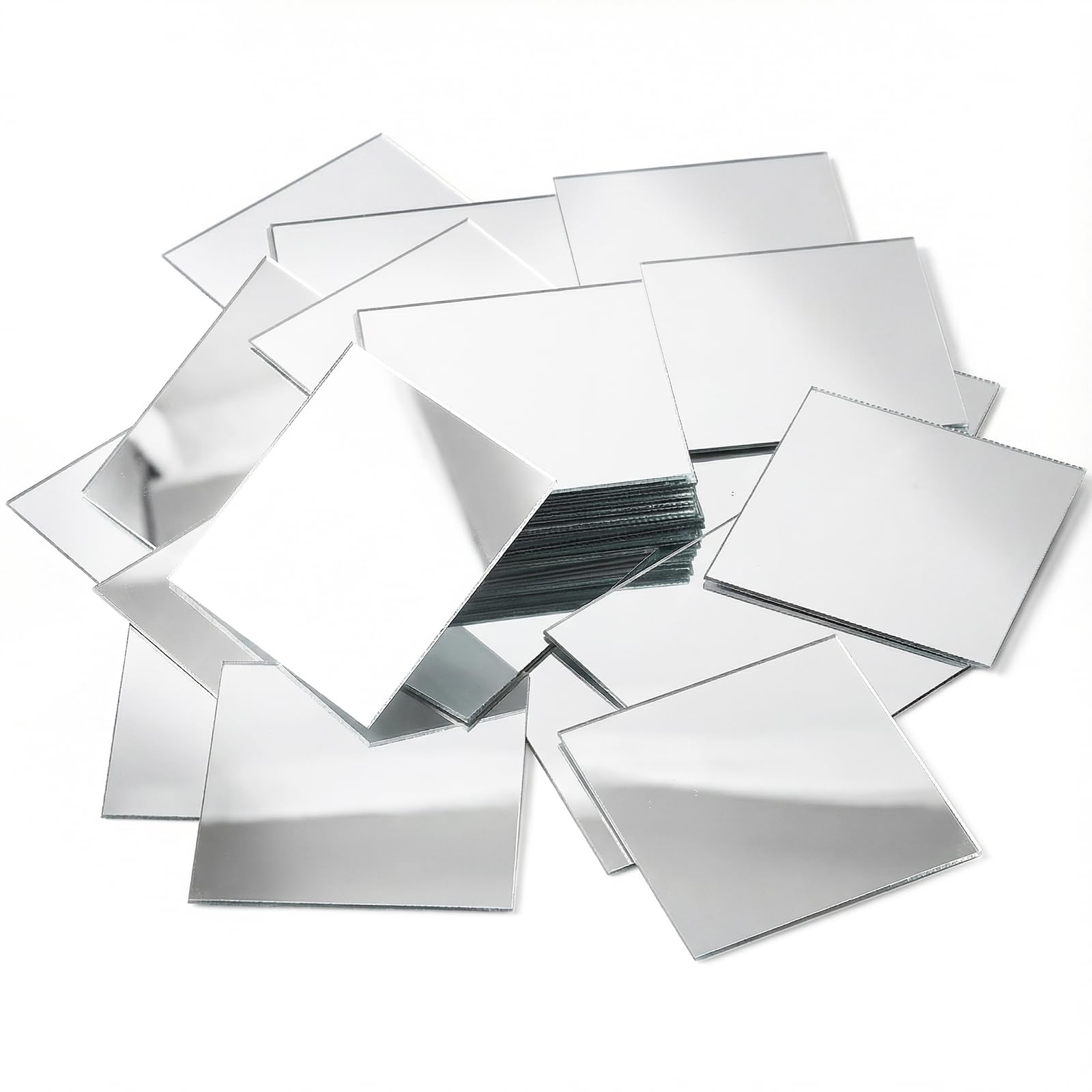 Photo 1 of 2 Inch Adhesive Small Square Mirror Tiles, 30 PCS Mini Size Acrylic Tiny Mirror Sticker Mini Decorative Mirrors for Crafts Wall Decor Arts and Crafts Decorations DIY Home Projects Supplies