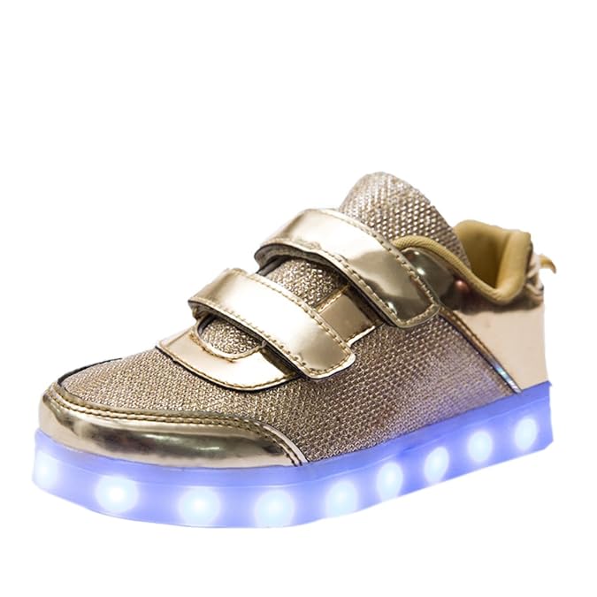 DoGeek LED Schuhe Kinder Damen 7 Farbe USB Aufladen Leuchtend Sportschuhe Led Kinder Farbwechsel Sneaker Turnschuhe für Herre