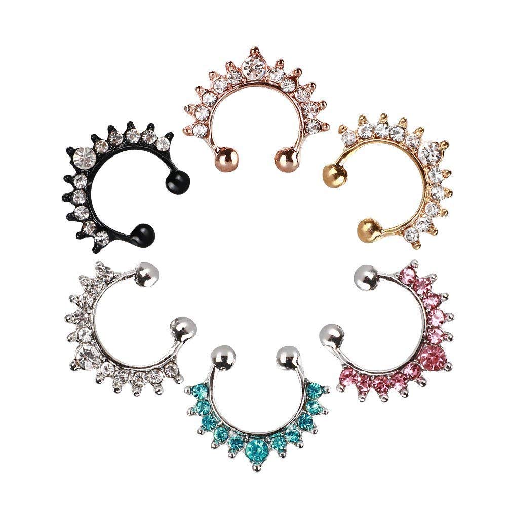 Buy Tvoip 6PCS Septum Fake Nose Ring Jewelry,Women Girls Septum Ring