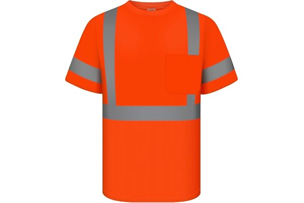 TCCFCCT Hi Vis Safety Shirts for Men High Visibility Shirts with Pocket
