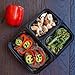 Gardo Meals 3 Compartment Food Containers with Airtight Lid and Sauce Cups, Bento Box, Lunch Box for Meal Prep, 21 Day Fix and Portion Control (Pack of 10)