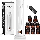 Waterless Scent Diffuser – 1200 Sq Ft Coverage, Essential Oil Diffuser with Remote Control, Quiet Aromatherapy Diffuser with 