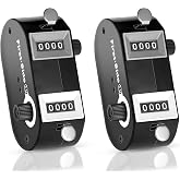 Flutesan 2 Pcs Dual Pitch Counter, Baseball Handheld Digital Clicker | 4-digit Tally Display, Umpire Score Keeper for Softball, Pocket Tracker with Reset Knob, League Rule Compliant Counting