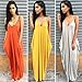 YUTRENDS Women's Spaghetti Strap V-neck Side Pockets Loose Fit Maxi Beach Dress
