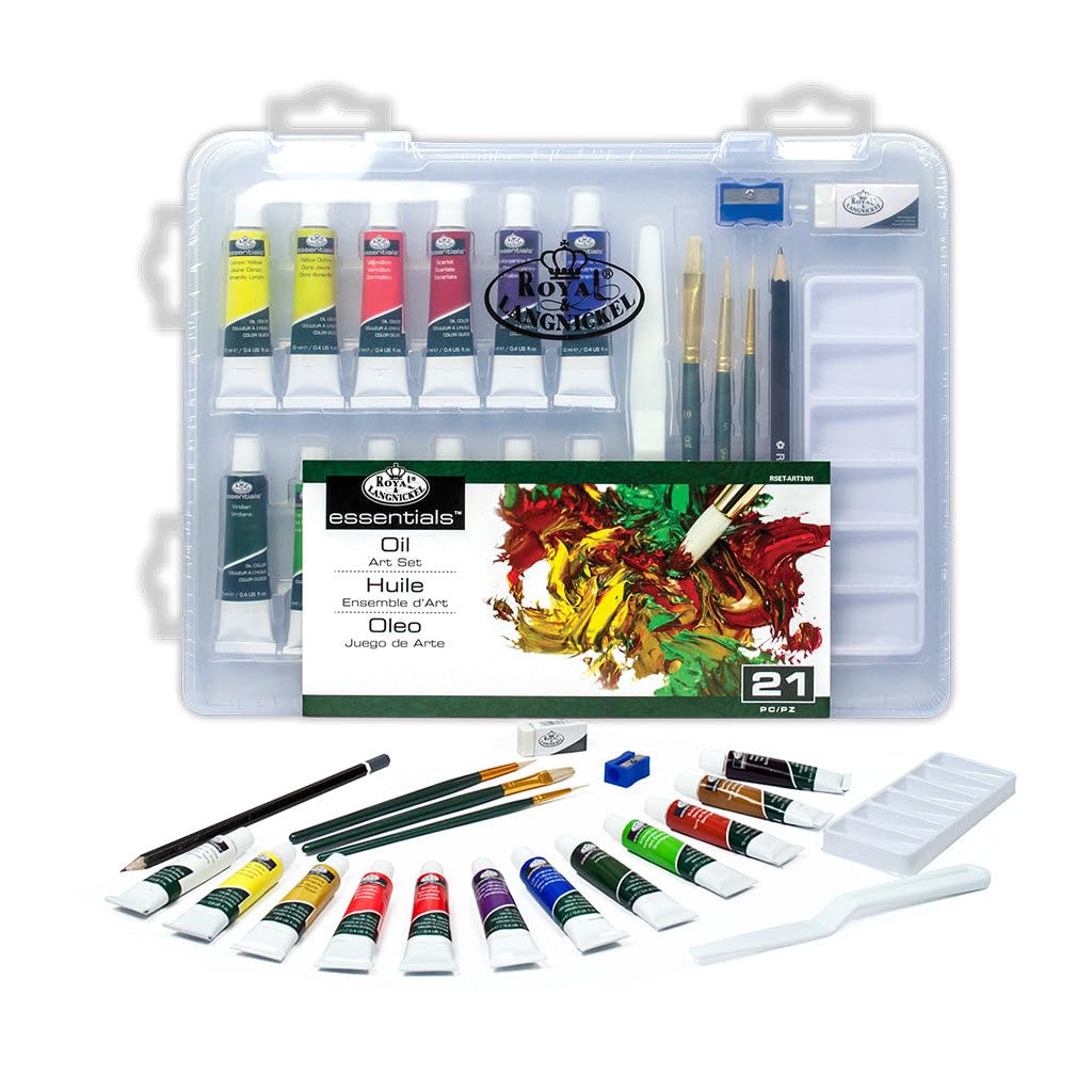 Royal & Langnickel Essentials Clear View Small Case Oil Colour Art Set