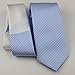 Coachella Ties Solid Color Knot Contrast Polka Dot Necktie Formal Tie 8.5cm (White/light blue)