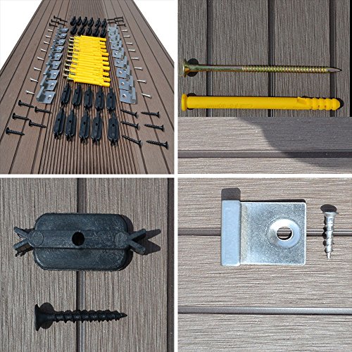 HOME DELUXE - WPC Terrassendielen SAMANA - Hellgrau, 30m² - Inkl. Unterkonstruktion und kompl. Zubehör I Terrassenboden… – Bild 6