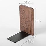 Muso Wood Bookends - Walnut Wood Decorative Bookends 13x10.8x8cm view 6