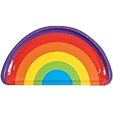 Fun Express Rainbow-Shaped Paper Dessert Plates - Disposable Plates - 8 Pieces