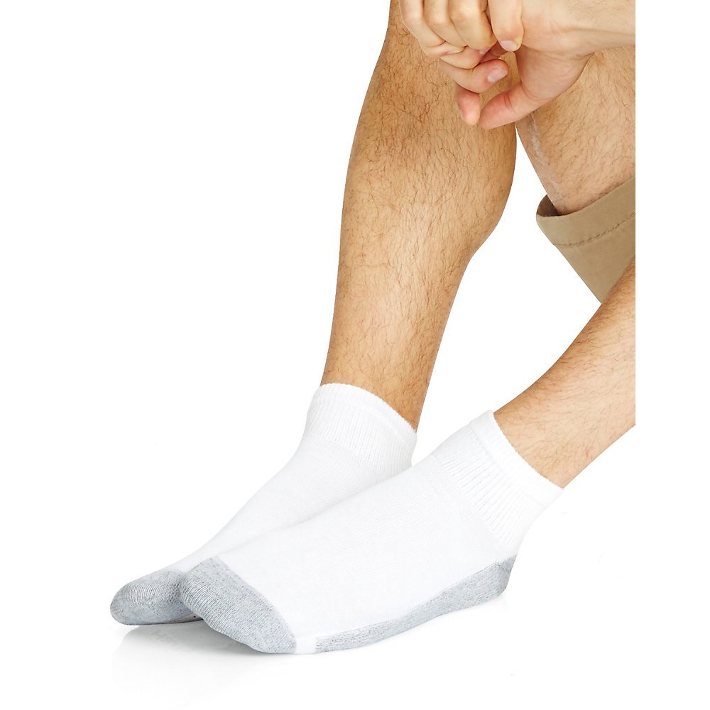 Photo 1 of Hanes Men`s Ankle Socks, 186V12,12-Pack, 10-13, White (Shoe Size 6-12)