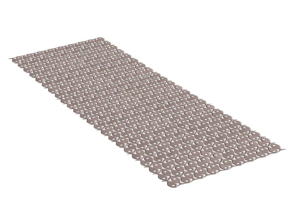 TATAY Bath Mat, Non-slip, PVC with Suction Cups, Resistant to Mold and Microbes, Anti-Bacterial, Pisces Design, Taupe. Measures 97 x 36 cm