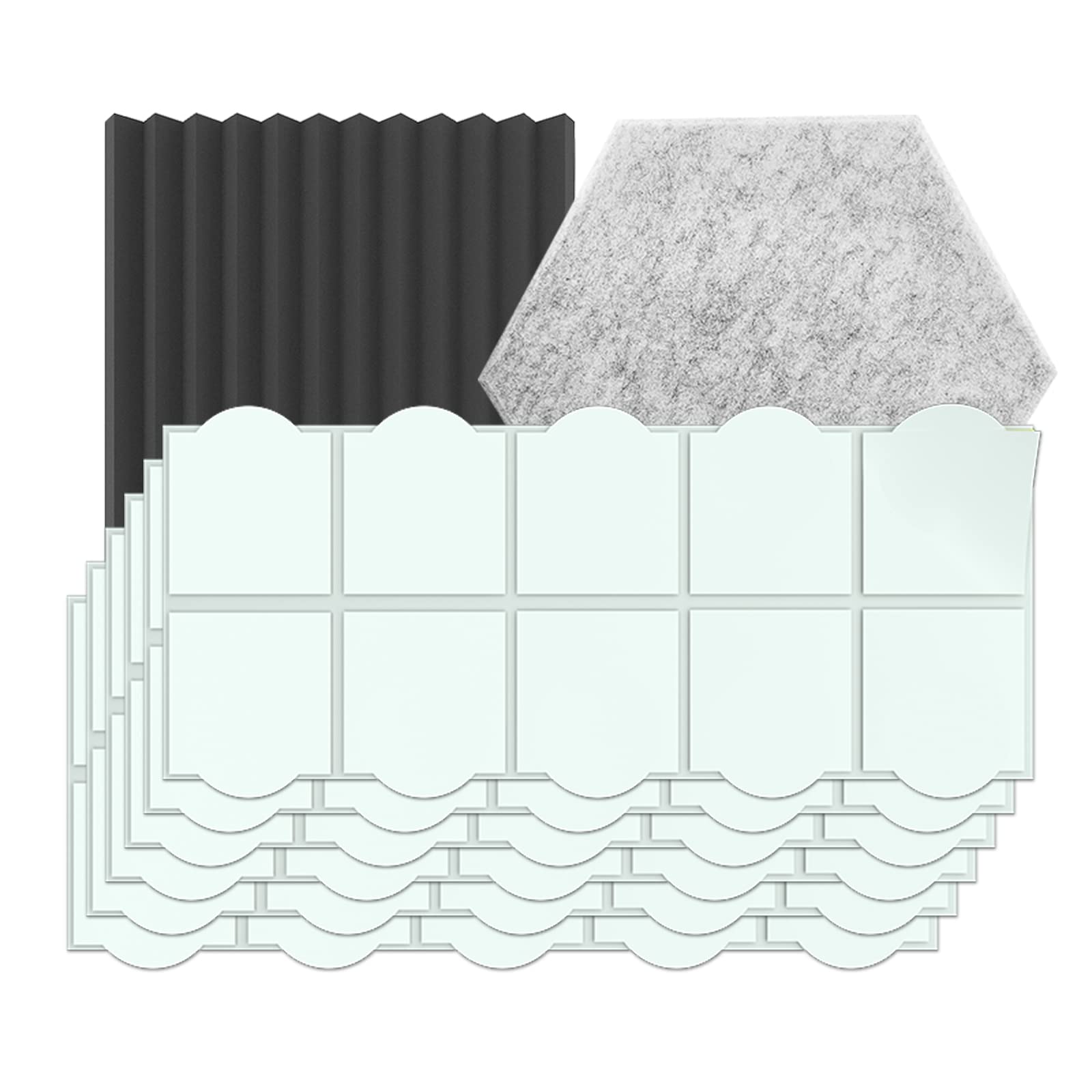 Photo 1 of EGINO 120 Pack Double-Sided Adhesive Tape for Acoustic Soundproofing Foam Panels Strong Pad Mounting, Heavy Duty Wall Adhesive Squares