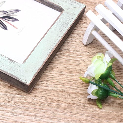 Kingfansion Vintage Photo Frame Home Decor Wooden Wedding Casamento Pictures Frames (Green ) - Thumbnail 3