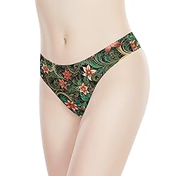 Coloranimal Christmas Thongs for Women,Poinsettia