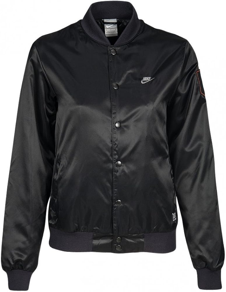 nike black small logo padded jacket