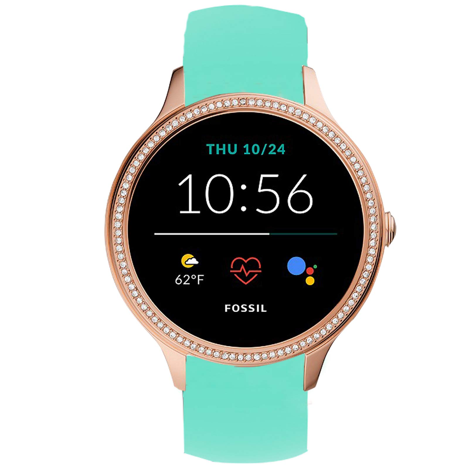 onetuo Compatible for Fossil Women Gen 5E Band, Sport Silicone Replacement Strap Compatible for Fossil Women's Gen 5E 42mm Smartwatch (Green)