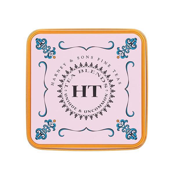HARNEY & SONS CAFFEINATED BLOSSOM GREEN TEA TIN SACHETS PINK 31629, CHERRY, 20 COUNT (PACK OF 1)