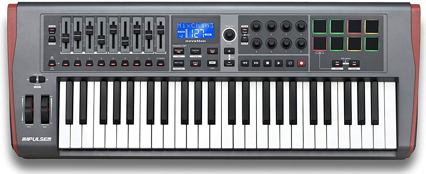 Novation Impulse 49 USB Midi Controller Keyboard Bundle