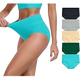 IWOLLENCE Womens Cotton Postpartum Underwear High Waisted Full Coverage Panties Plus Size & Regular