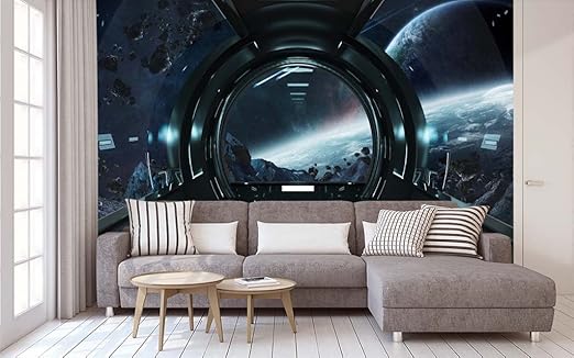 Fotomural Vinilo Para Pared Nave Espacial Fotomural Para Paredes