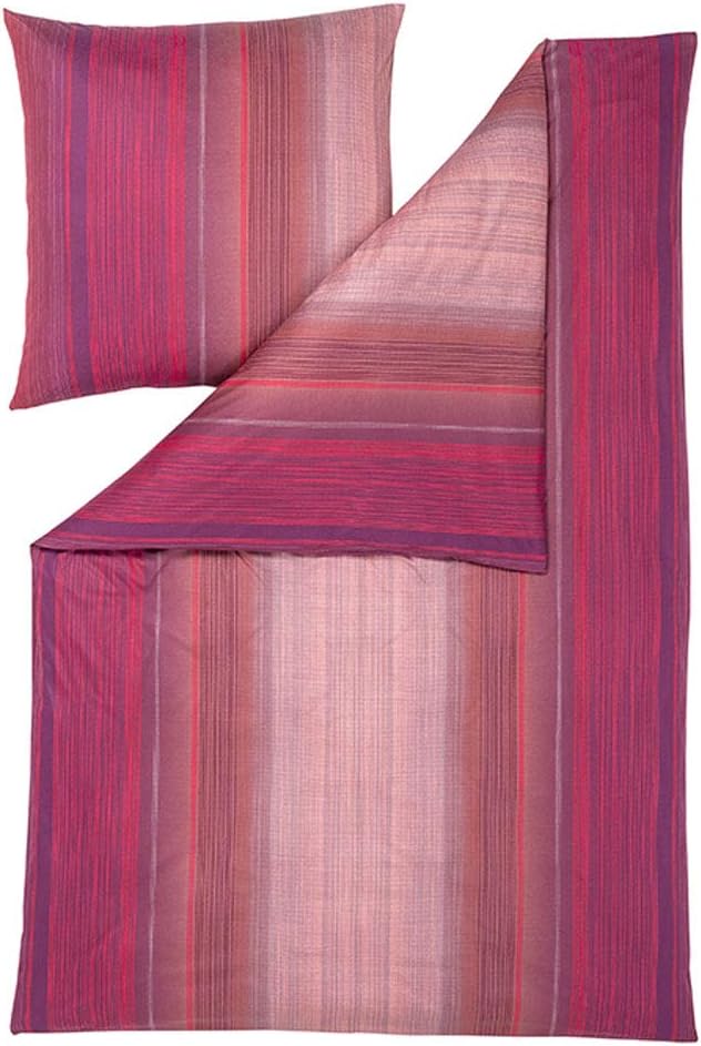 Estella Inter-Lock Jersey Bed Linen Luke Size 155 x 220 cm and 80 x 80 cm Colour Brick