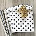 Navy Blue and White Paper Treat Sacks - Chevron Polka Dot Favor Bags - 5.5 x 7.5 Inches - 48 Pack