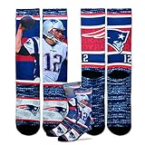 For Bare Feet New England Patriots Tom Brady NFL Drive Socks
