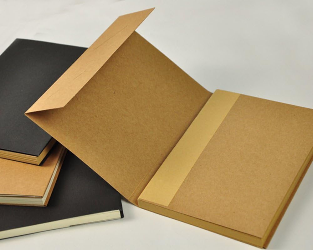 [Super Good ] Artists Sketch Book Vintage sketch notebook, Graffiti blank notebook, Classic Writing Journal, creative paper sketch notebook for travelling sketch or idea catching (Kraft)