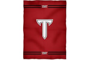 Vive La Fete College Blanket, Officially Licensed Troy Trojans, Warm & Lightweight Throw Measuring 40" X 58" from