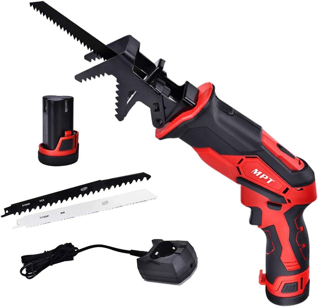 MPT 12V Cordless Reciprocating Saw with 2000Mah Liion Battery and Fast