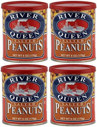 River Queen Salted Peanuts, 6 Ounce (Pack of 4)