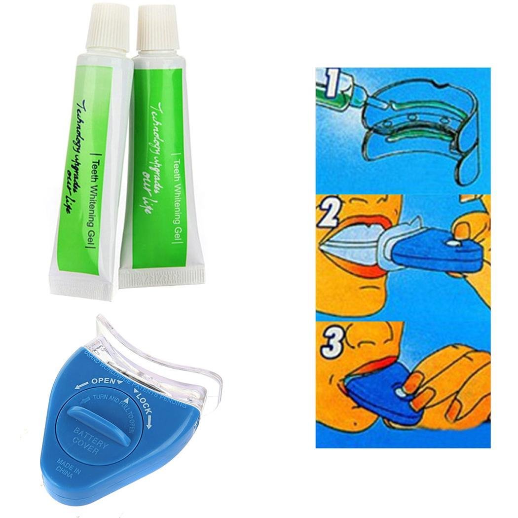 Diaper Blue Oral Gel Teeth Whitening LED Light Accelerator Bleaching Teeth Whitening Kit