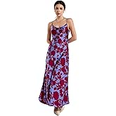 SIXDO G-Blue Floral Silk Sleeveless Dress for Women, Effortlessly Chic for Daily and Summer Dress for Women 2025