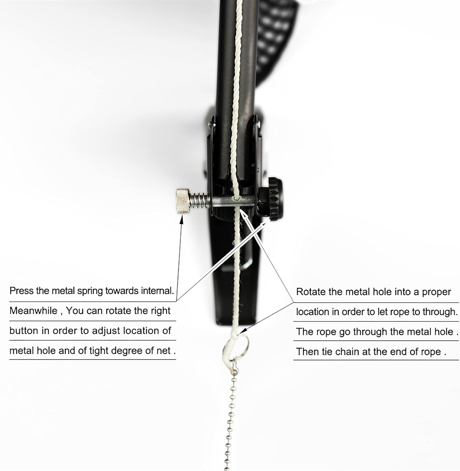 Sanung S506 Table Tennis Net and Post Set, Foldable Ping Pong Screw On Clamp Net Adjustable Post Set with Bead Chains Measuring Net Ruler for Any Standard Table Easy to Set up : Sports & Outdoors
