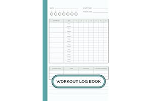 Workout Log Book: Fitness Journal and Workout Planner, Fitness Log, Gym Journal for Men and Women with Retro Blue Cover