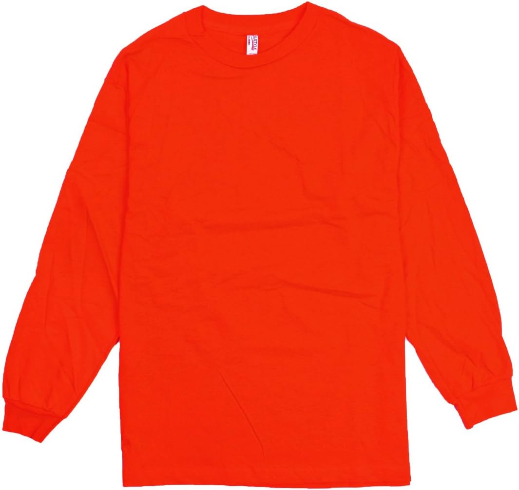 Plain Blank Men's Long Sleeve T-Shirt Style 1304 Crew Tee