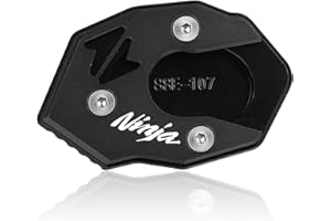LANQIAN Motorcycle Side Stand Kickstand Enlarge Compatible with NINJA 650 2016-2023 Compatible with Ninja H2 SX 2017-2023 Black