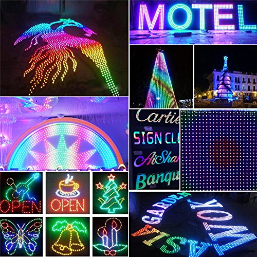 ALITOVE WS2811 12mm Diffused Digital RGB LED Pixel Light Individually Addressable Round LED Pixels Module IP68 Waterproof DC 5V 50pcs/set