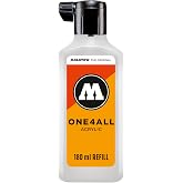 Molotow ONE4ALL Acrylic Paint Refill, For Molotow ONE4ALL Paint Marker, Signal White, 180ml Bottle, 1 Each (692.160)