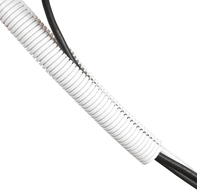D-Line Cable Tidy Tube 32mm White 1.1m LDPE Electrical Conduit PC TV Wire Hider
