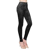 ALWAYS Women's Velvet Leggings - Buttery Soft Warm Winter Solid Basic Pants Black One Size