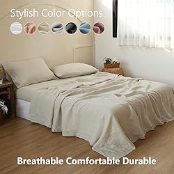 Simple&Opulence 100% Linen Sheet Set with