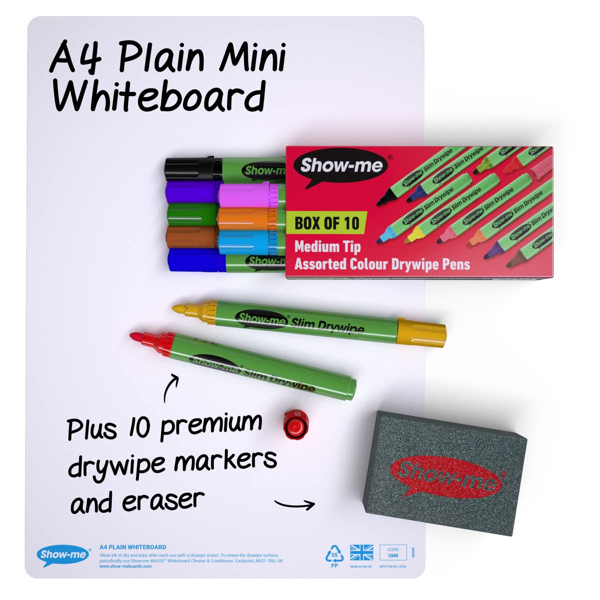Show Me A4 Plain Whiteboard Kit