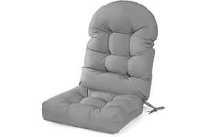 mudilun Adirondack Chair Cushion with Tie Outdoor Adirondack Chair Cushions Thick Tufted High Back Rocking Chair Cushions for Indoor Patio Furniture Chair Pads