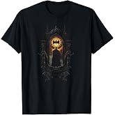 WB100 DC Comics Batman Stained Glass Dark Knight Silhouette T-Shirt