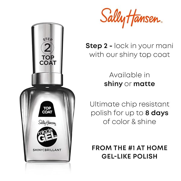 SALLY HANSEN MIRACLE GEL™, BORDEAUX GLOW, LONG LASTING, GEL-LIKE FORMULA, NO UV LAMP NEEDED, RED NAIL POLISH