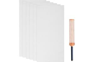 KVMORZE 6 Pack Cricket Bat Protection Sheet, Transparent High Viscosity Fiberglass Cricket Bat Tape, Anti Scuff Sheet Tape Cl