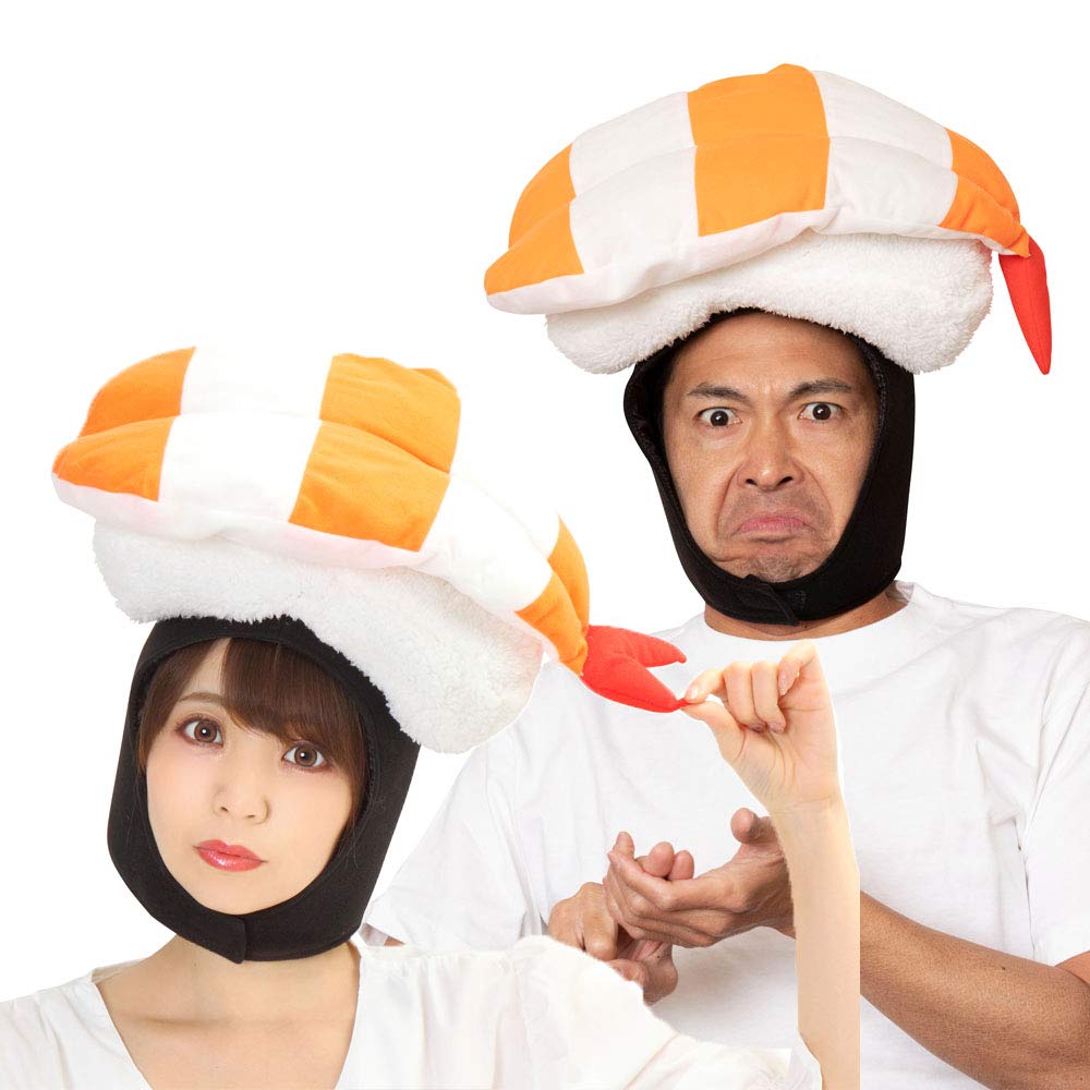 クリアストーン(Clearstone) かぶりもん コスプレ ハロウィン かぶりもの えび寿司 ユニセックス オレンジ商品画像